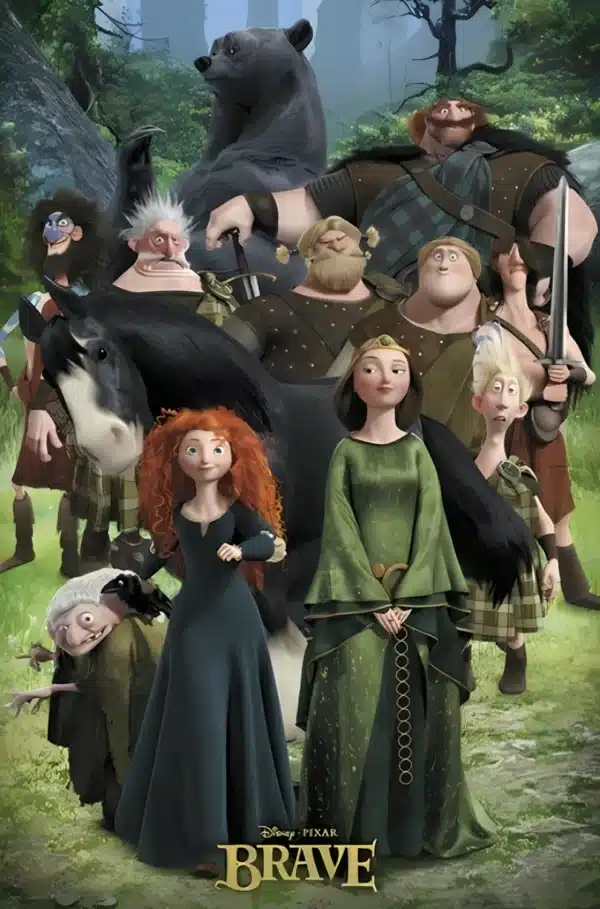 پوستر انیمیشن دلاور با حضور تمام شخصیت‌ها