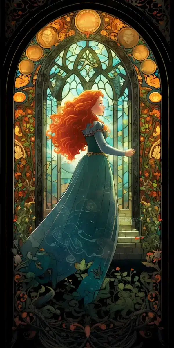 تصویر زمینه از مریدا با موهای نارنجی و تیر و کمانش