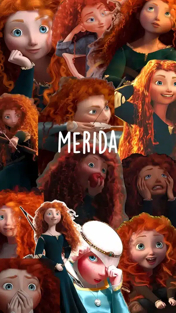 تصویر زمینه از مریدا با موهای نارنجی و تیر و کمانش