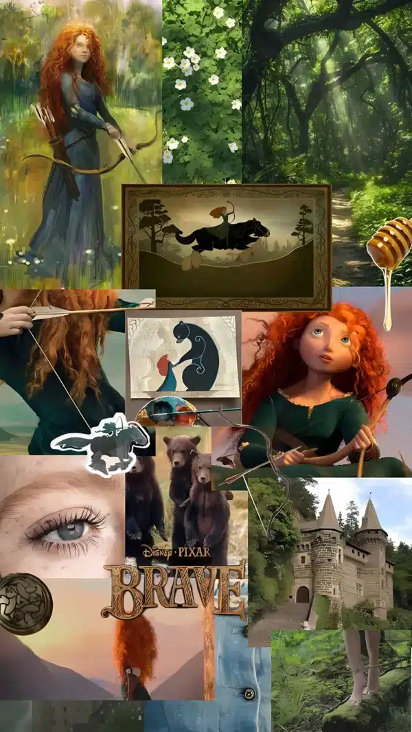 تصویر زمینه از مریدا با موهای نارنجی و تیر و کمانش