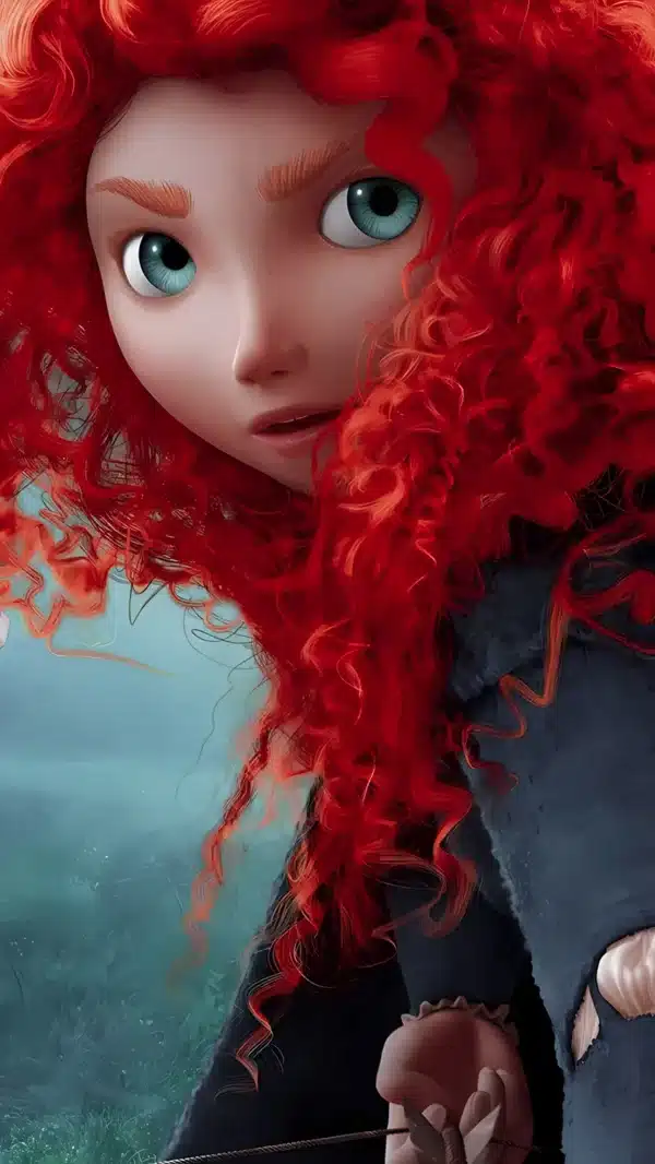 تصویر زمینه از مریدا با موهای نارنجی و تیر و کمانش