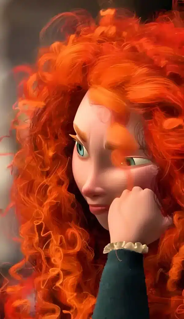 تصویر زمینه از مریدا با موهای نارنجی و تیر و کمانش