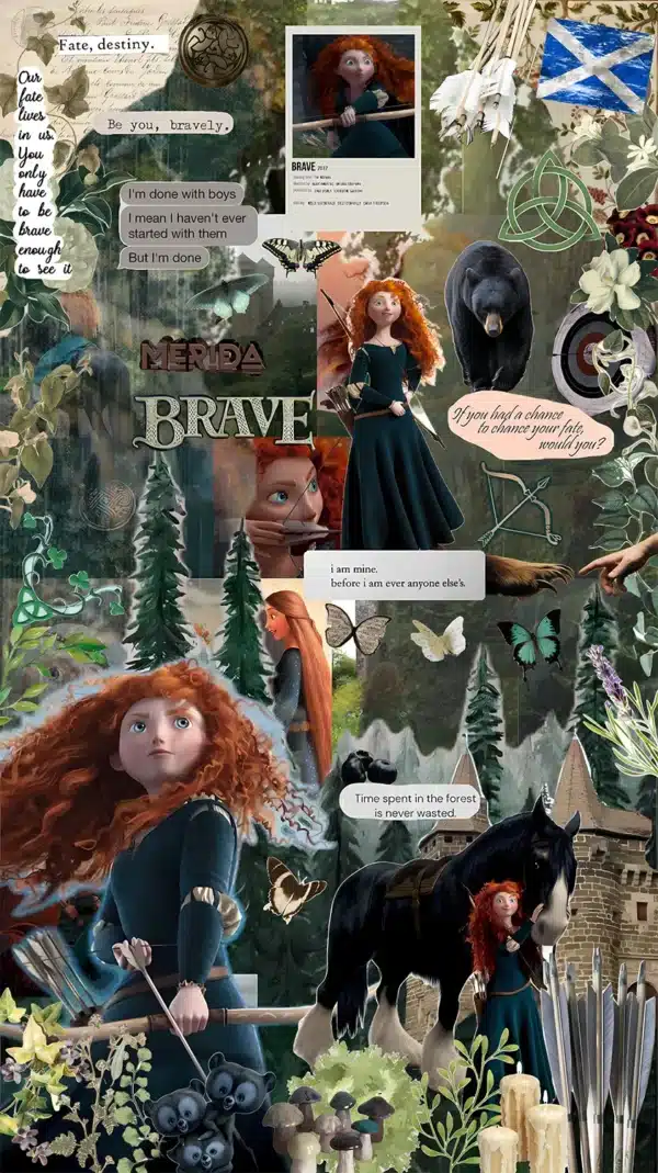 تصویر زمینه مریدا سوار بر اسب سیاه انگوس در انیمیشن بریو