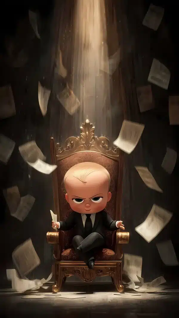 والپیپر بچه رئیس و دسته‌های پول