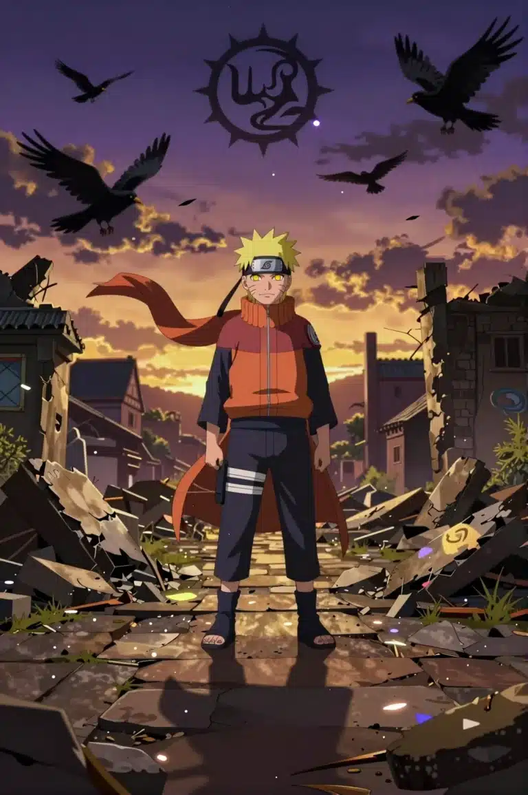 والپیپر ناروتو: صحنه‌ای حماسی از روستای برگ پنهان