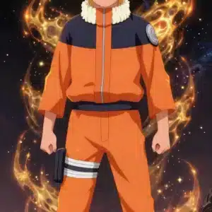 والپیپر ناروتو اوزوماکی در فضای کیهانی با انرژی چاکرای درخشان