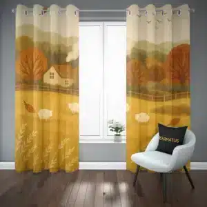 قیمت و خرید پرده پانچ خانه جنگلی | کالکشن Nature