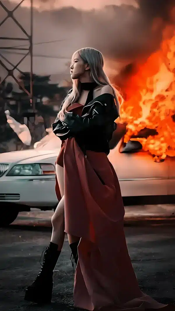 عکس رزی بلک پینک با موهای بلوند