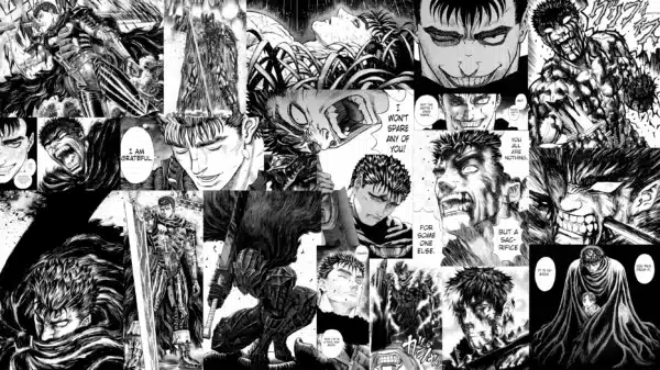 والپیپر برزرک سبک مانگا سیاه و سفید