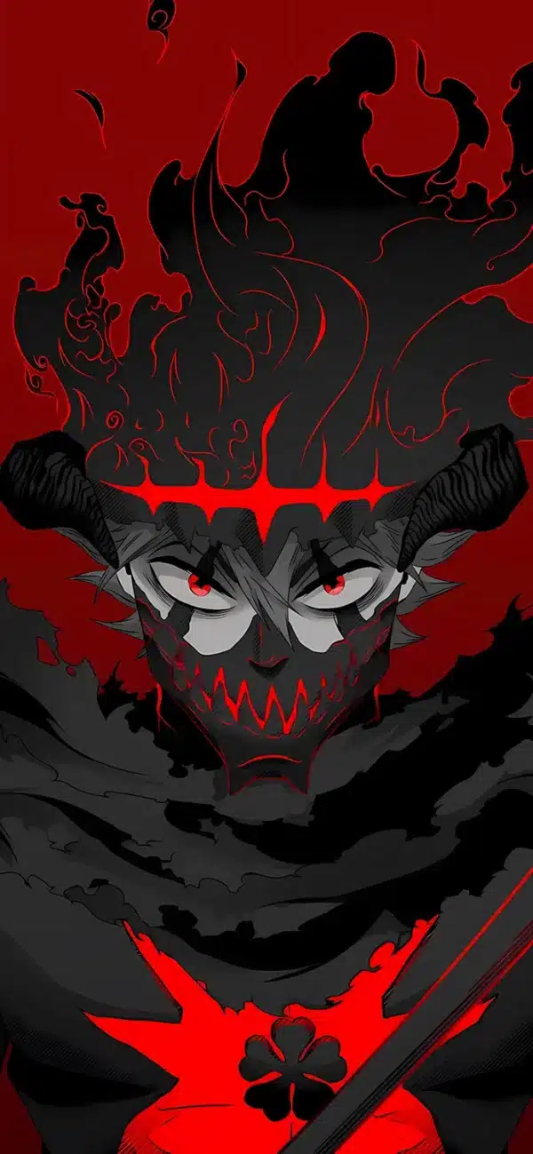 والپیپر بلک کلاور حالت شیطانی آستا با شمشیر