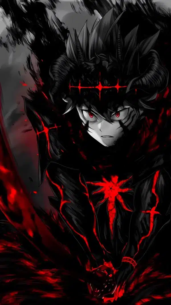 والپیپر بلک کلاور حالت شیطانی آستا با شمشیر