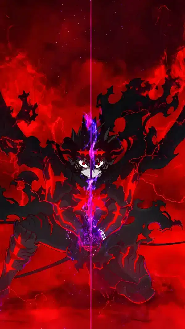 والپیپر بلک کلاور حالت شیطانی آستا با شمشیر