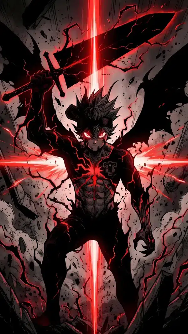 والپیپر بلک کلاور حالت شیطانی آستا با شمشیر