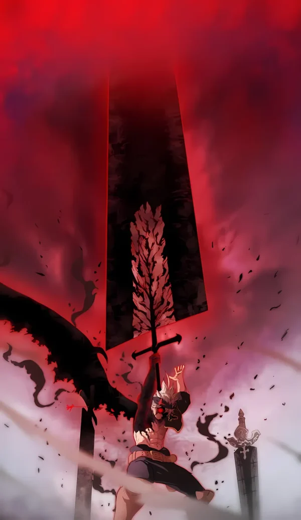 والپیپر بلک کلاور حالت شیطانی آستا با شمشیر