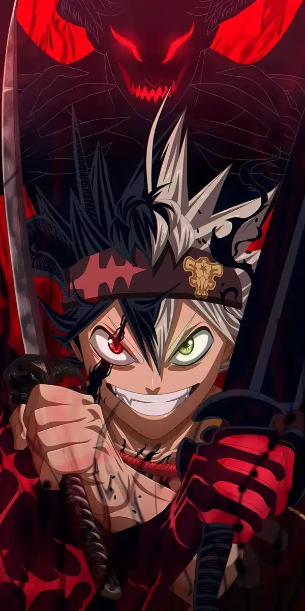 والپیپر بلک کلاور حالت شیطانی آستا با شمشیر