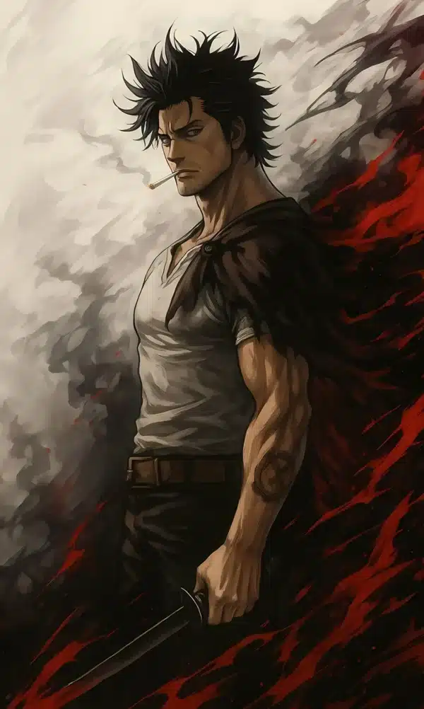 والپیپر بلک کلاور کاپیتان یامی شمشیر به دست