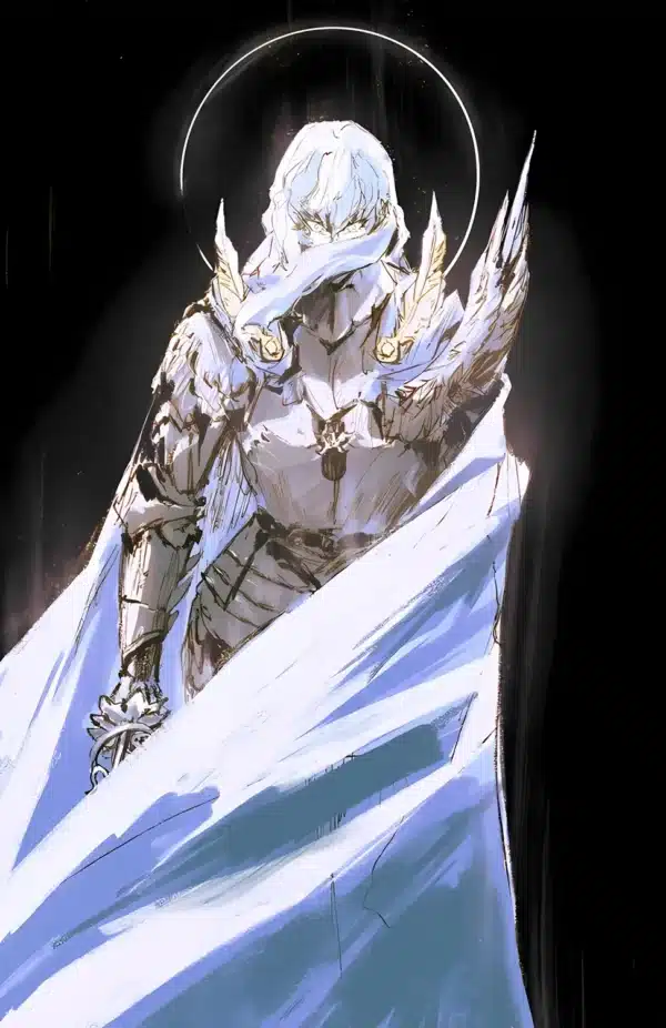 والپیپر برزرک شخصیت گریفیث با زره سفید