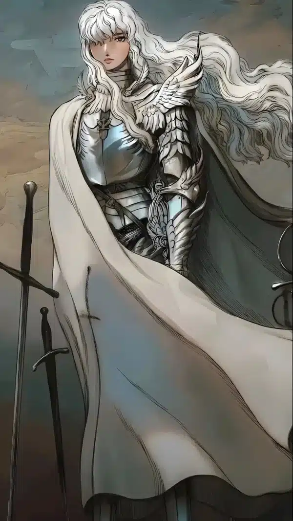 والپیپر برزرک شخصیت گریفیث با زره سفید