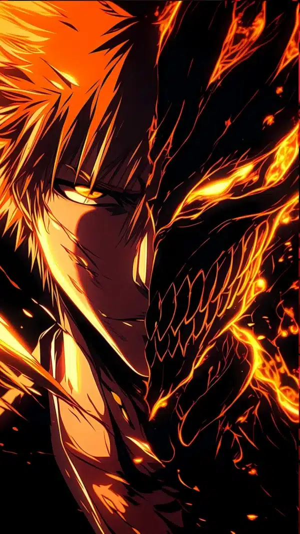 والپیپر بلیچ ایچیکو کوروساکی با موهای نارنجی