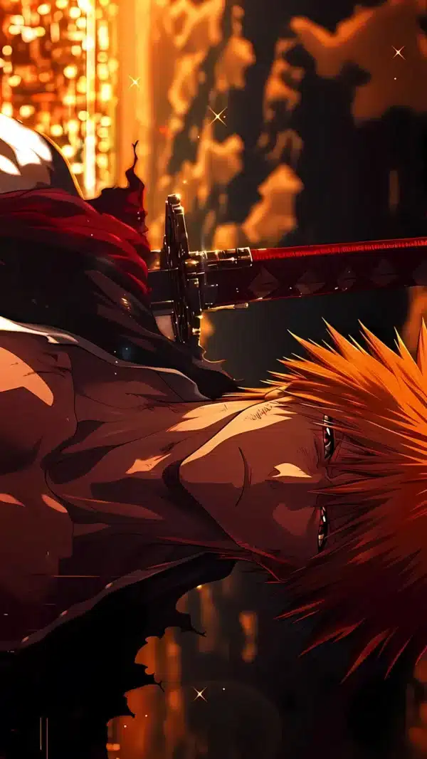 والپیپر بلیچ ایچیکو کوروساکی با موهای نارنجی