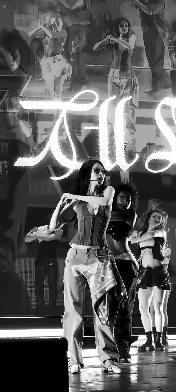 والپیپر بلک پینک جنی با استایل شیک و جذاب