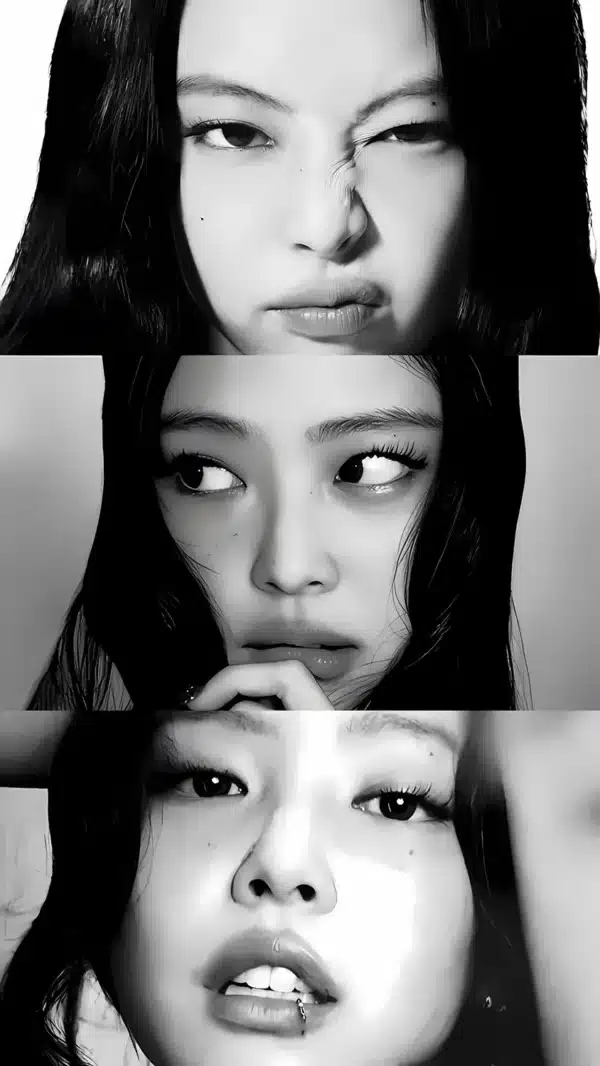 والپیپر بلک پینک جنی با استایل شیک و جذاب