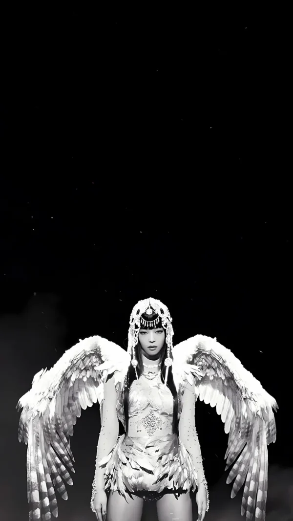 والپیپر بلک پینک جنی با استایل شیک و جذاب