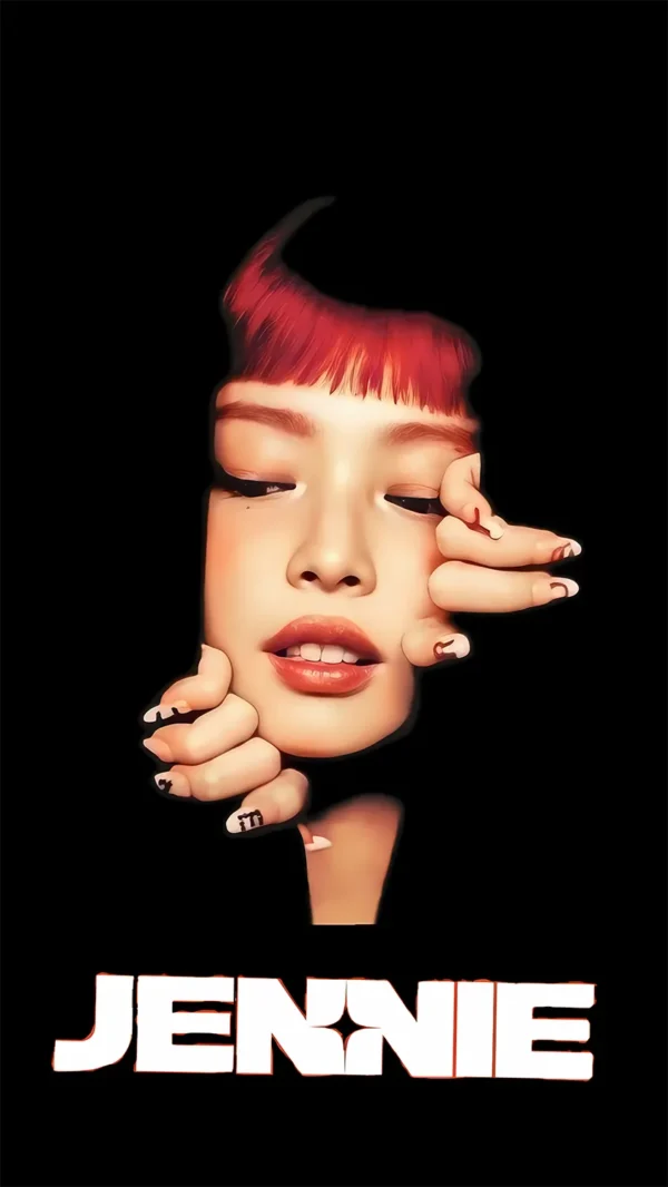 والپیپر بلک پینک جنی با استایل شیک و جذاب