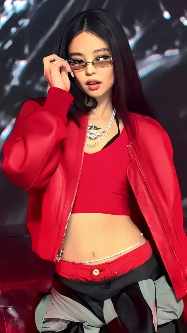 والپیپر بلک پینک جنی با استایل شیک و جذاب