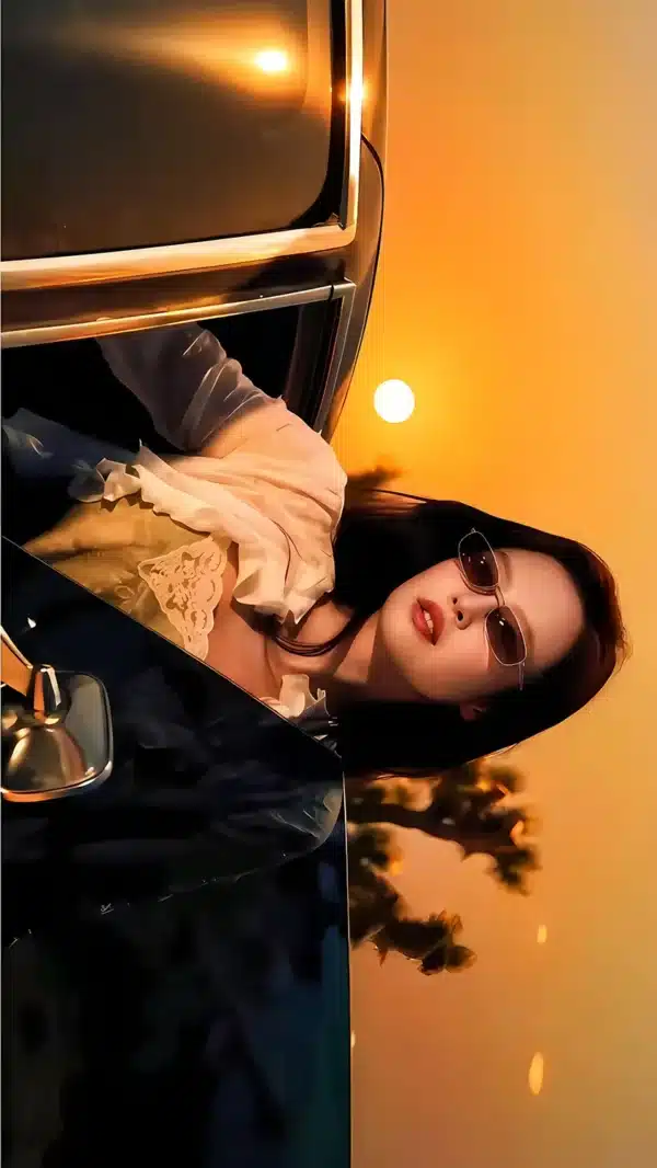 والپیپر بلک پینک جنی با استایل شیک و جذاب