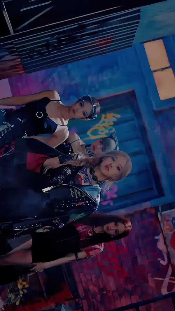 والپیپر بلک پینک عکس گروهی چهار نفره