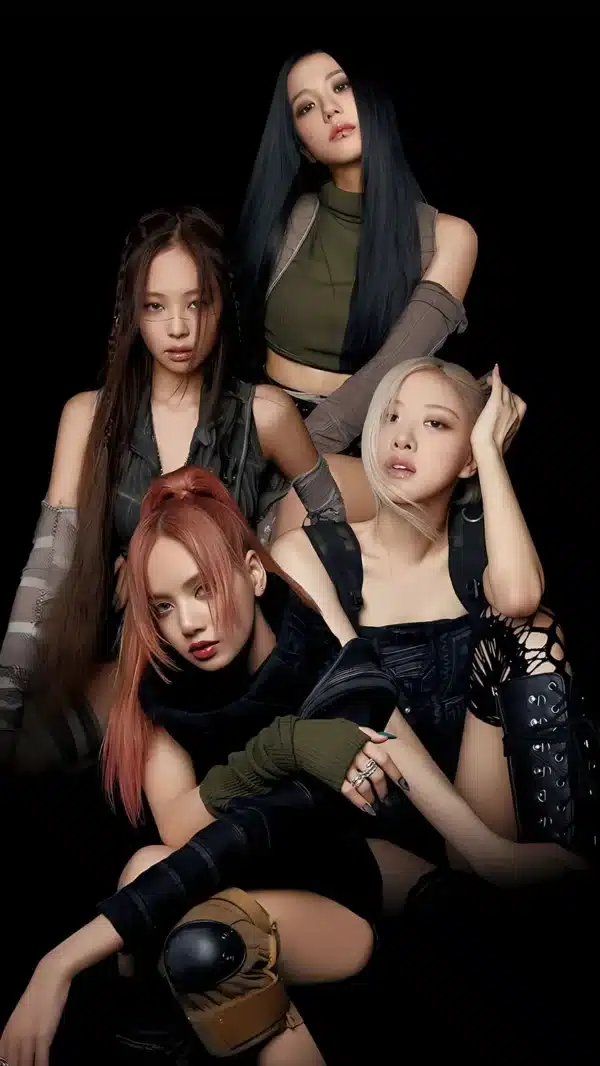 والپیپر بلک پینک عکس گروهی چهار نفره