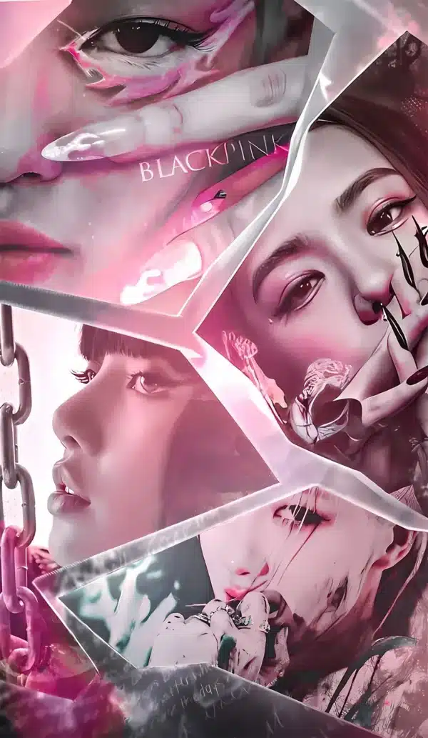 والپیپر بلک پینک عکس گروهی چهار نفره