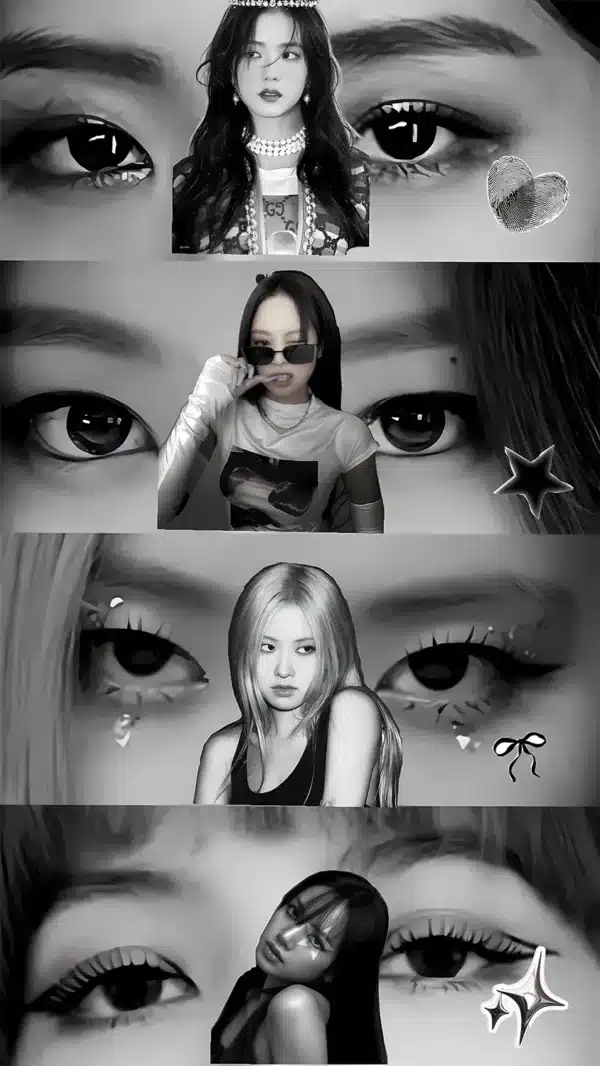 والپیپر بلک پینک عکس گروهی چهار نفره